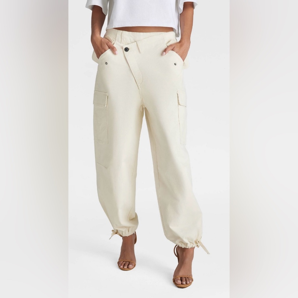 NWOT KBB by Kahlana Cream Cargo Jogger Pants - Picture 3 of 7